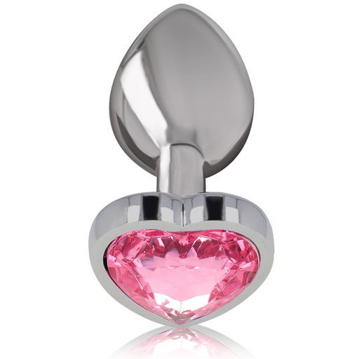 Intense - Plug Anal Metal Aluminio Corazón Rosa Talla S