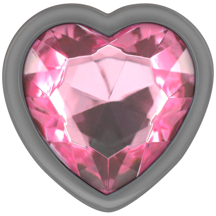 Intense - Plug Anal Metal Aluminio Corazón Rosa Talla M