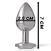 Intense - Plug Anal Metal Aluminio Corazón Blanco Talla S