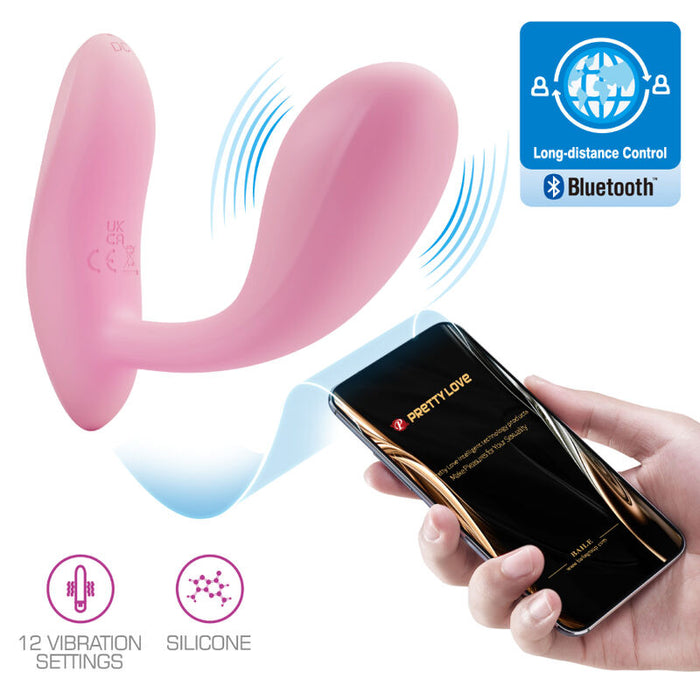 Pretty Love - Baird G-spot 12 Vibraciones Recargable Rosa App