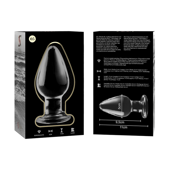 Nebula Series By Ibiza - Modelo 3 Plug Cristal Transparente 11 Cm -o- 5 Cm