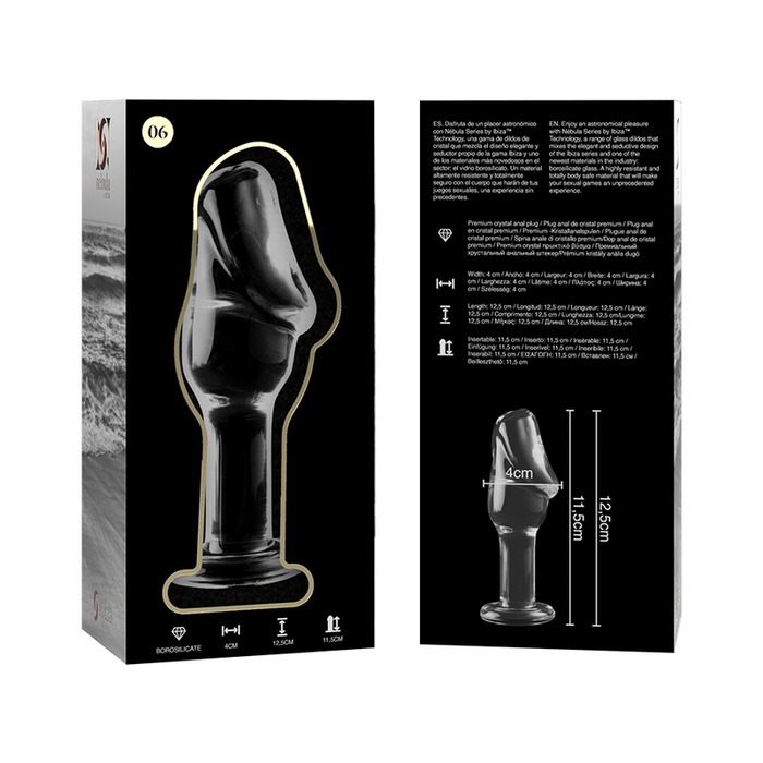 Nebula Series By Ibiza - Modelo 6 Plug Cristal Transparente 12.5 Cm -o- 4 Cm
