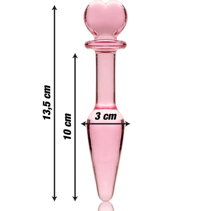 Nebula Series By Ibiza - Modelo 7 Plug Cristal Rosa 13.5 Cm -o- 3 Cm
