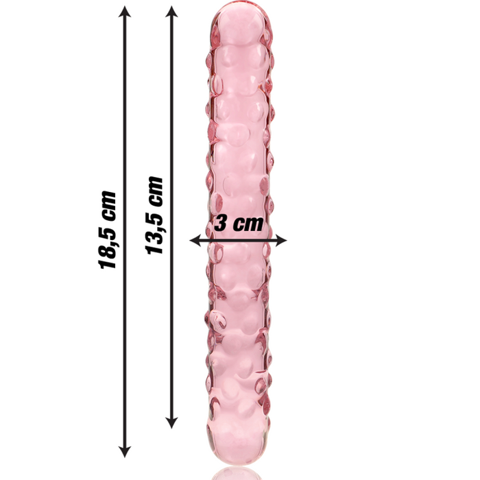 Nebula Series By Ibiza - Modelo 15 Dildo Cristal Rosa 18.5 Cm -o- 3 Cm