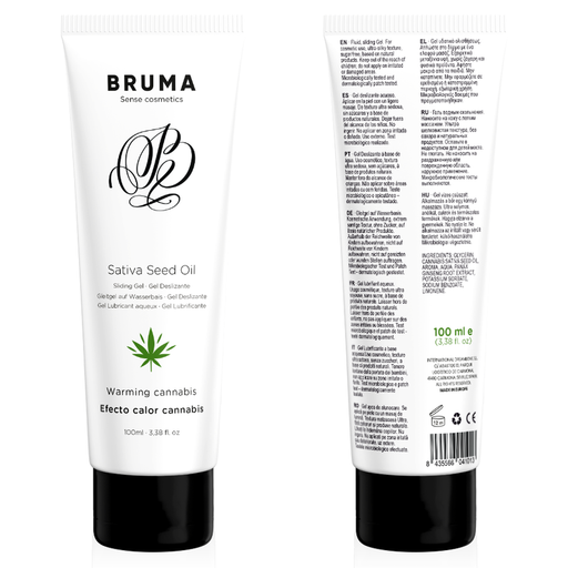 Bruma - Gel Deslizante Con Aceite De Semilla Efecto Calor Sabor Cannabis 100 Ml