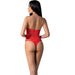 Passion - Bs094 Bodystocking Rojo Talla Única