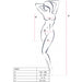 Passion - Bs097 Bodystocking Blanco Talla Única