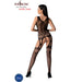 Passion - Bs099 Bodystocking Negro Talla Única