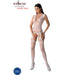 Passion - Bs099 Bodystocking Blanco Talla Única