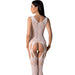 Passion - Bs099 Bodystocking Blanco Talla Única