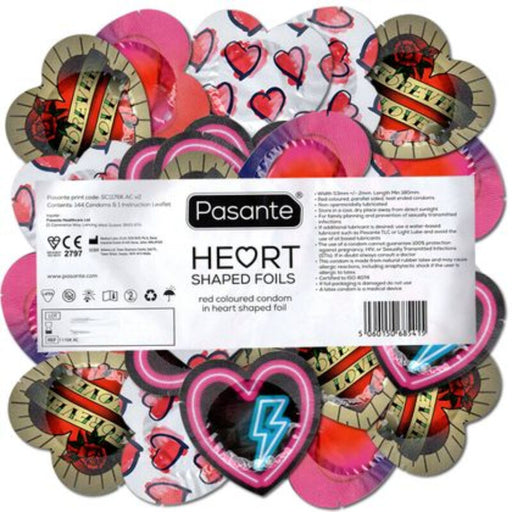 Pasante - Preservativo Rojo Forma Corazon Bolsa 144 Unidades