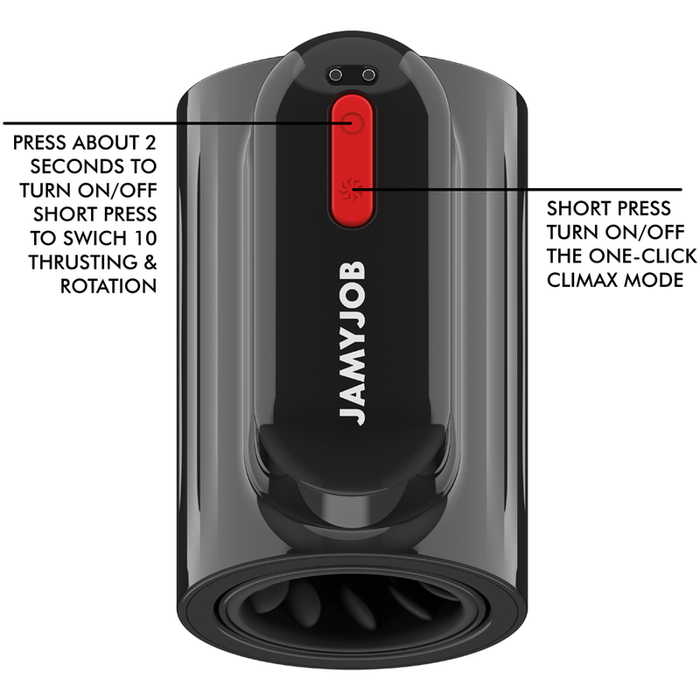 Jamyjob - Vortex Masturbador Turbo Con Empuje Y Rotación 360 Up And Down