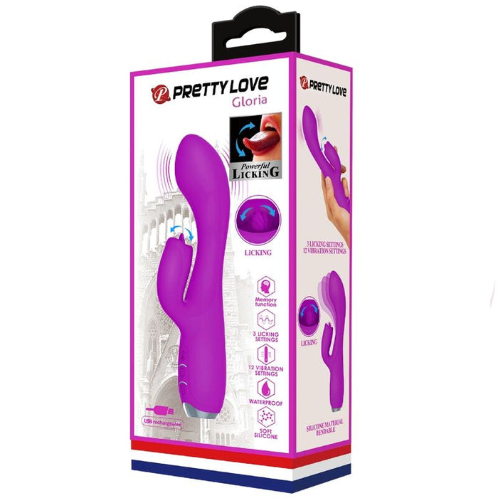 Pretty Love - Gloria Vibrador Conejo Recargable-impermeable Morado