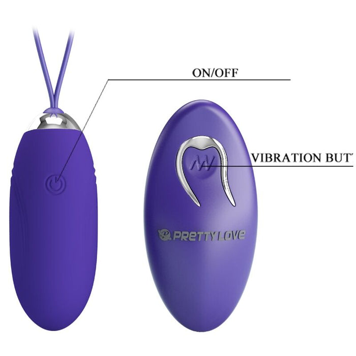 Pretty Love - Jenny Youth Huevo Vibrador Control Remoto Violeta