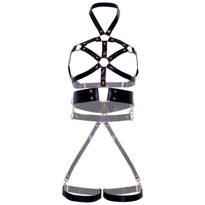 Leg Avenue  Arnes Body Cuero Vegano Agarre Negro S