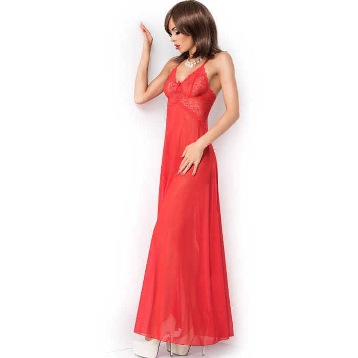 Chilirose - Cr 3883 Babydoll Largo Rojo S/m