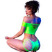 Chilirose - Cr 4433 Top & Shorts Verde S/m