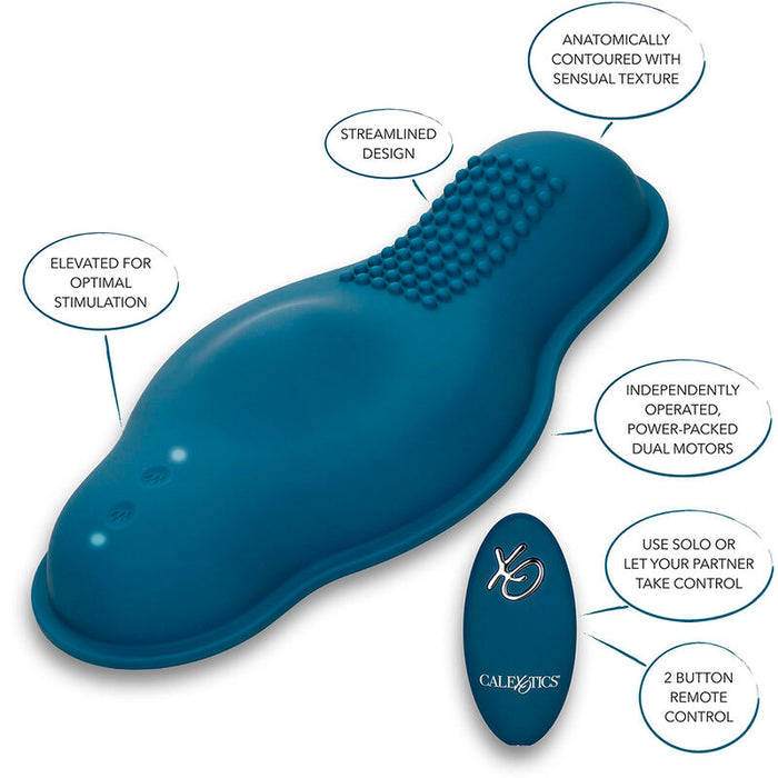 Calexotics - Rider Masajeador Doble Motor Control Remoto Azul