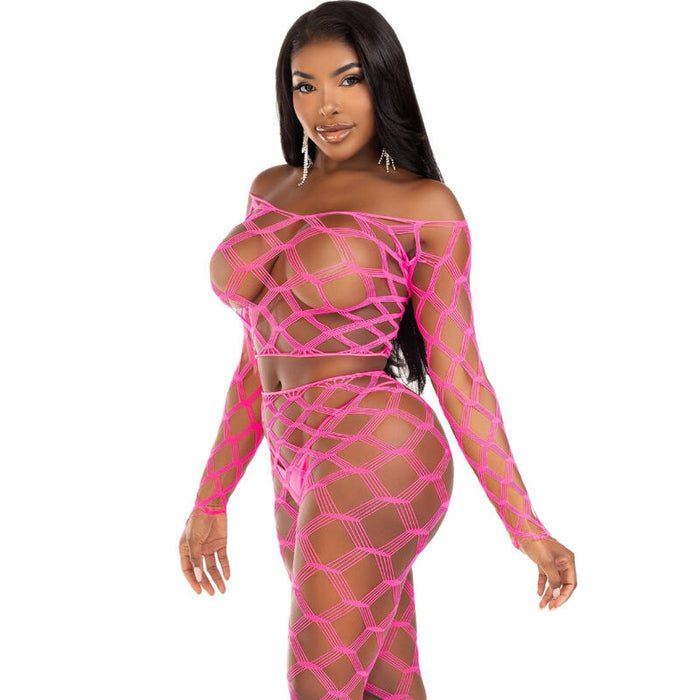 Leg Avenue - Top & Leggins Hardcore Fucsia