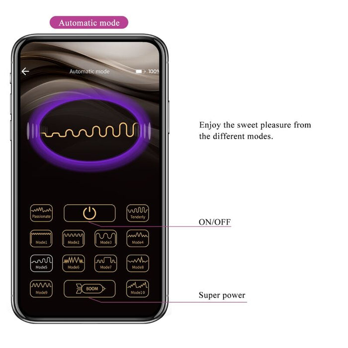 Pretty Love - Fisherman Huevo Vibrador Lila Controlado Por App