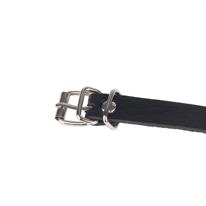 Subblime - Cinturon De Cadenas Anillas Cuero Negro Talla Única