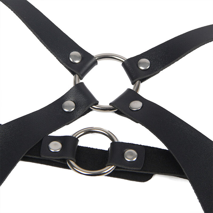 Subblime - Arnés Cuerpo Entero Con Hebillas Cuero Negro Talla Única