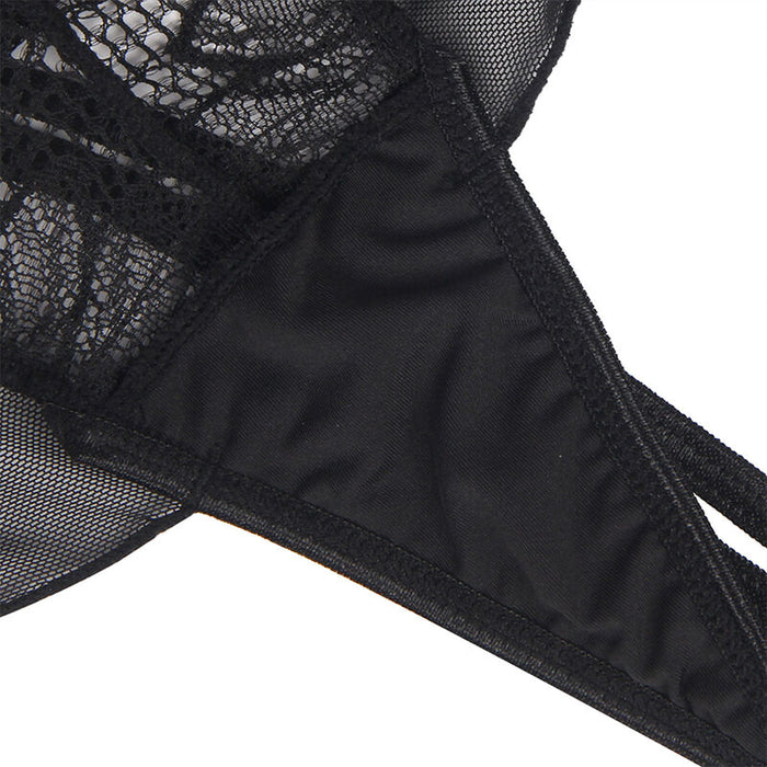 Subblime - Teddy Cuello Halter Espalda Descubierta Encaje Negro S/m