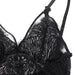 Subblime - Babydoll Con Tirantes Ajustables De Encaje Negro L/xl