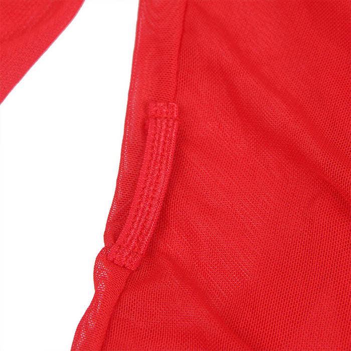 Subblime - Bata Tela Transparente Detalle Encaje Rojo S/m