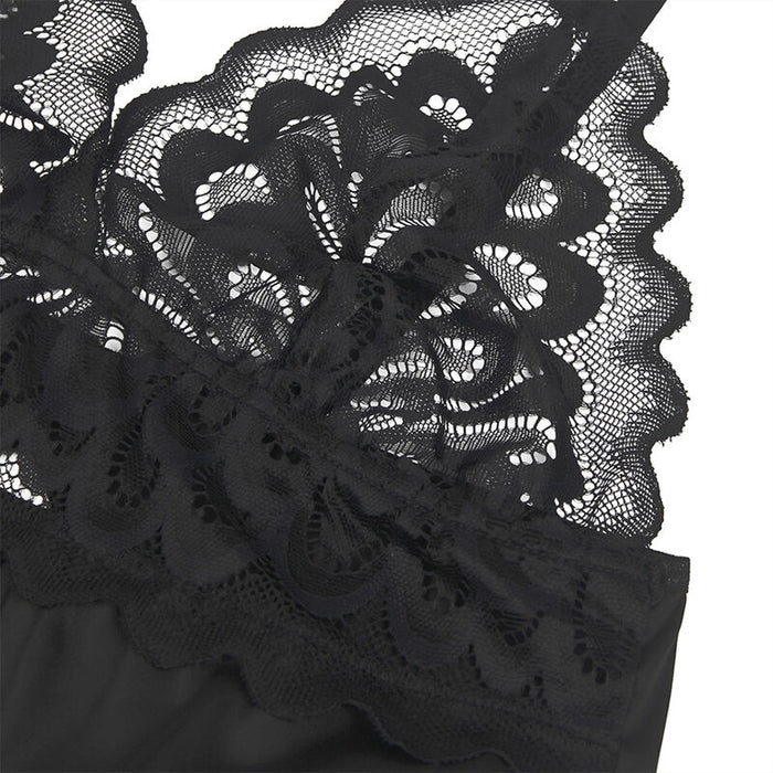 Subblime - Babydoll Con Estampado Floral Pecho Negro S/M