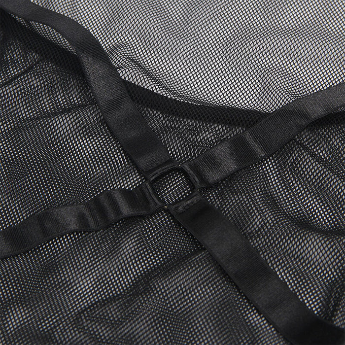Subblime - Vestido Transparente Cuello Halter Negro S/M