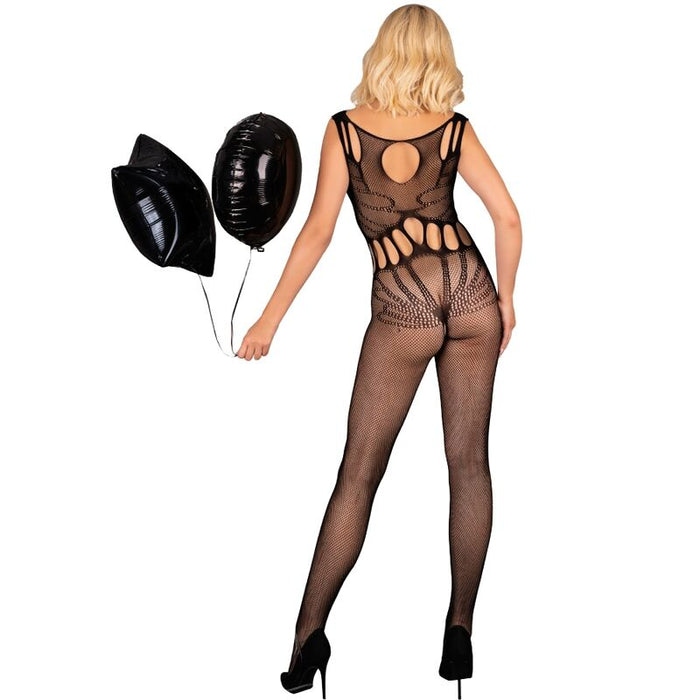Livco Corsetti Fashion - Amahil Bodystocking Crotchless Negro Talla Única
