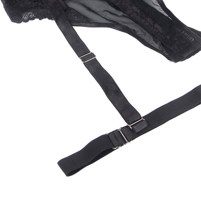 Subblime - Teddy Con Liguero Detalle Tiras Pecho Negro S/m