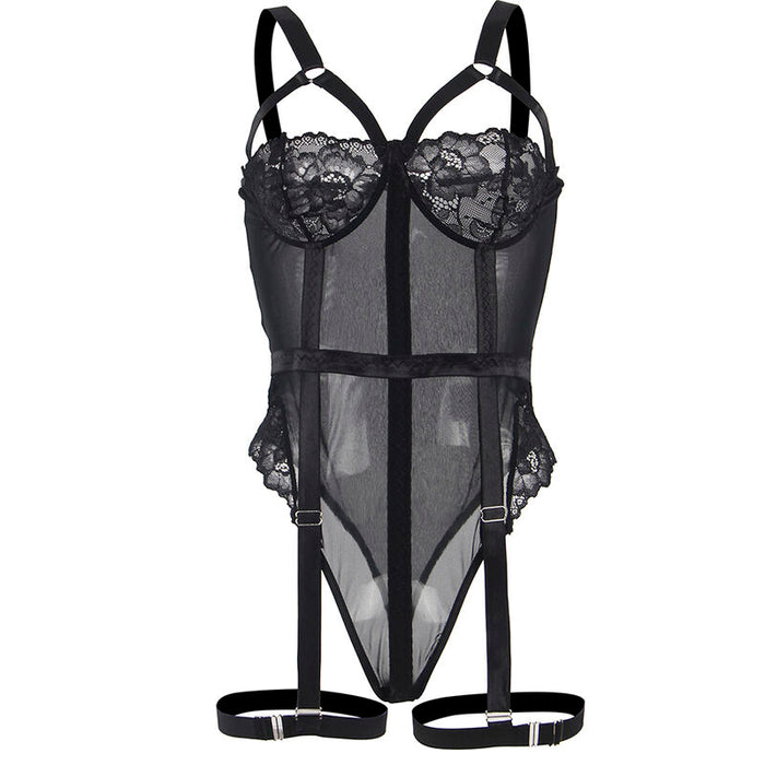 Subblime - Teddy Con Liguero Detalle Tiras Pecho Negro L/Xl
