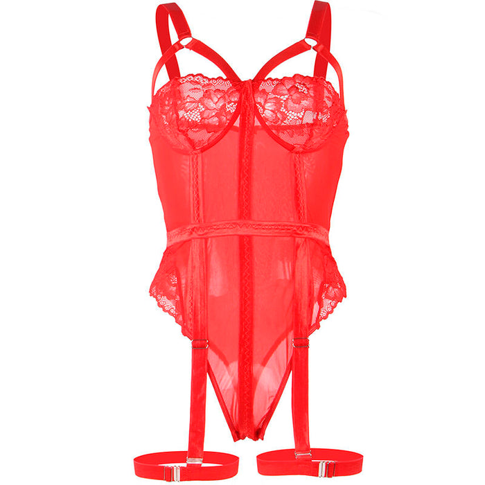 Subblime - Teddy Con Liguero Detalle Tiras Pecho Rojo S/m