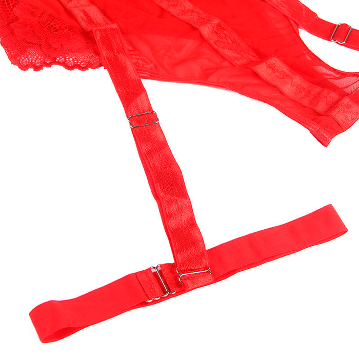 Subblime - Teddy Con Liguero Detalle Tiras Pecho Rojo L/Xl