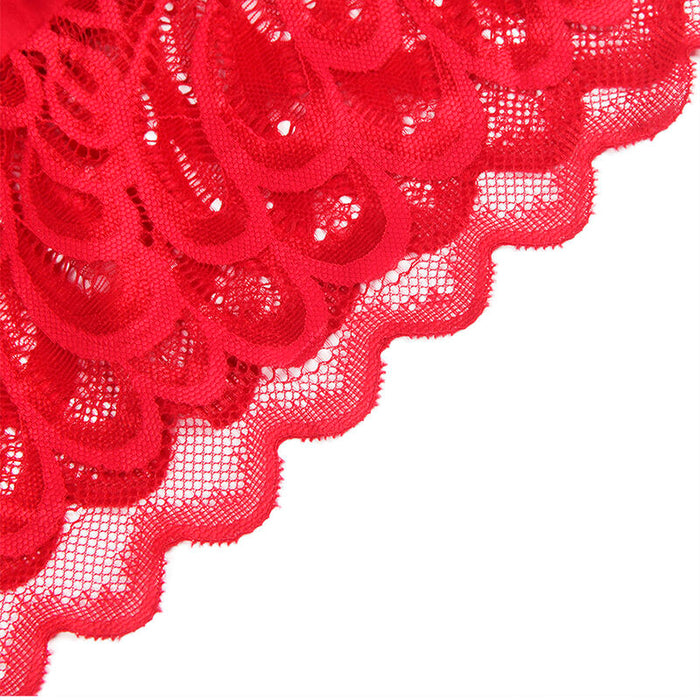 Subblime - Babydoll Satinado Con Encaje Rojo S/M