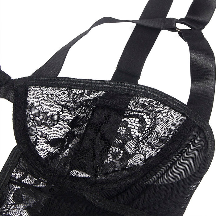 Subblime - Teddy Con Liga Detalle Encajes Y Tiras Negro L/xl