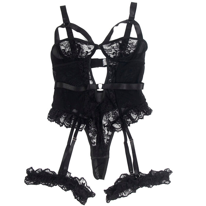 Subblime - Teddy Con Liga Detalle Encajes Y Tiras Negro L/xl
