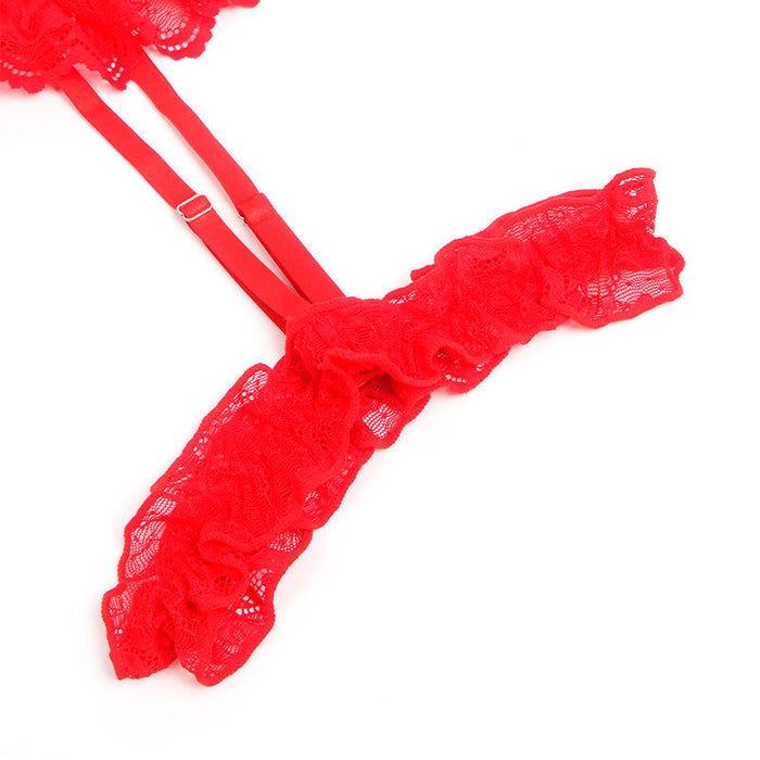 Subblime - Teddy Con Liga Detalle Encaje Y Tiras Rojo S/m