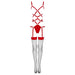 Livco Corsetti Fashion - Thiara Lc 20213 Set Body + Medias Roja L/xl