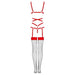 Livco Corsetti Fashion - Thiara Lc 20213 Set Body + Medias Roja L/xl