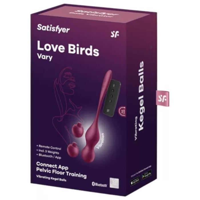 Love Birds Vary Con App Rojo Vino