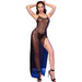Chilirose - Cr 4707 Babydoll Largo & Tanga Negro Xl