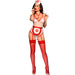 Chilirose - Cr 4701 Body Enfermera Crotchless Blanco M