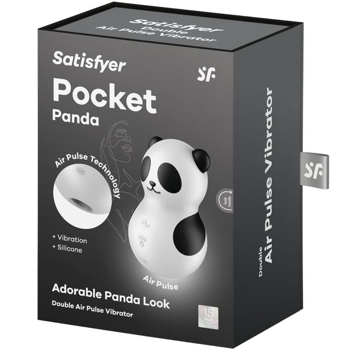 Satisfyer - Pocket Panda Estimulador & Vibrador Blanco Y Negro