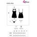 Livco Corsetti Fashion - Krolina Lc 90734 Chemise + Tanga Negro S/m