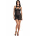 Livco Corsetti Fashion - Krolina Lc 90734 Chemise + Tanga Negro S/m