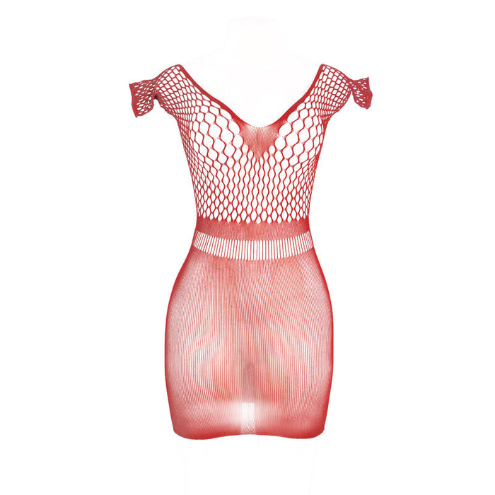Subblime - 951924 Vestido De Rejilla Croché Corto Rojo Talla Única