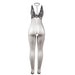 Subblime - 951993 Bodystocking Crotchless De Rejilla Transparente Negro Talla Única